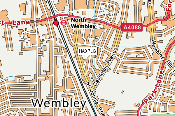 HA9 7LG map - OS VectorMap District (Ordnance Survey) HA9 7LG map - OS VectorMap District (Ordnance Survey)