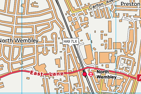 HA9 7LX map - OS VectorMap District (Ordnance Survey) HA9 7LX map - OS VectorMap District (Ordnance Survey)