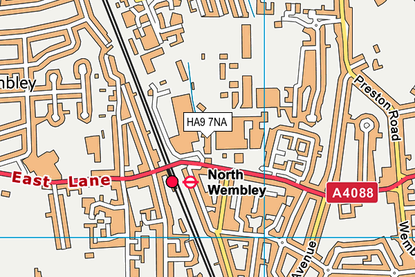 HA9 7NA map - OS VectorMap District (Ordnance Survey) HA9 7NA map - OS VectorMap District (Ordnance Survey)