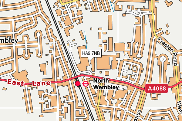 HA9 7NB map - OS VectorMap District (Ordnance Survey) HA9 7NB map - OS VectorMap District (Ordnance Survey)