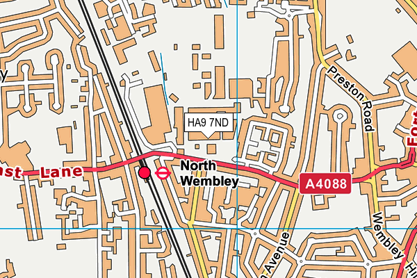 HA9 7ND map - OS VectorMap District (Ordnance Survey) HA9 7ND map - OS VectorMap District (Ordnance Survey)