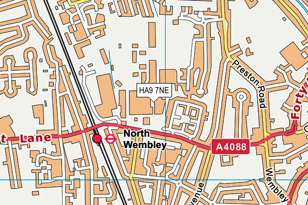 HA9 7NE map - OS VectorMap District (Ordnance Survey) HA9 7NE map - OS VectorMap District (Ordnance Survey)
