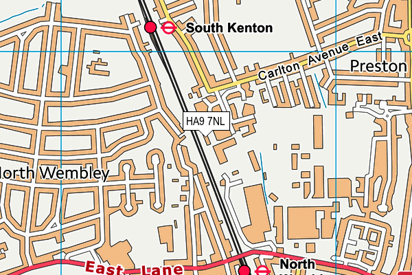 HA9 7NL map - OS VectorMap District (Ordnance Survey) HA9 7NL map - OS VectorMap District (Ordnance Survey)