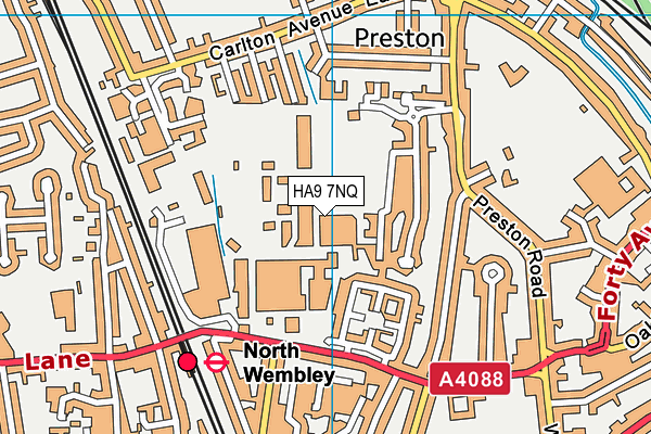 HA9 7NQ map - OS VectorMap District (Ordnance Survey) HA9 7NQ map - OS VectorMap District (Ordnance Survey)