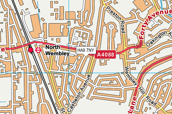 HA9 7NY map - OS VectorMap District (Ordnance Survey) HA9 7NY map - OS VectorMap District (Ordnance Survey)