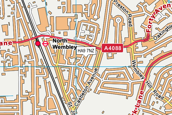 HA9 7NZ map - OS VectorMap District (Ordnance Survey) HA9 7NZ map - OS VectorMap District (Ordnance Survey)