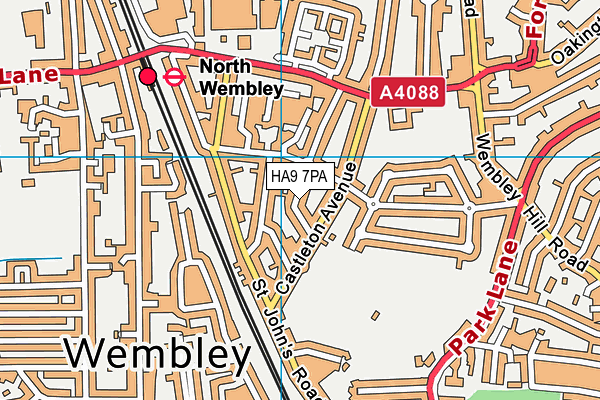 HA9 7PA map - OS VectorMap District (Ordnance Survey) HA9 7PA map - OS VectorMap District (Ordnance Survey)