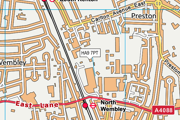 HA9 7PT map - OS VectorMap District (Ordnance Survey) HA9 7PT map - OS VectorMap District (Ordnance Survey)