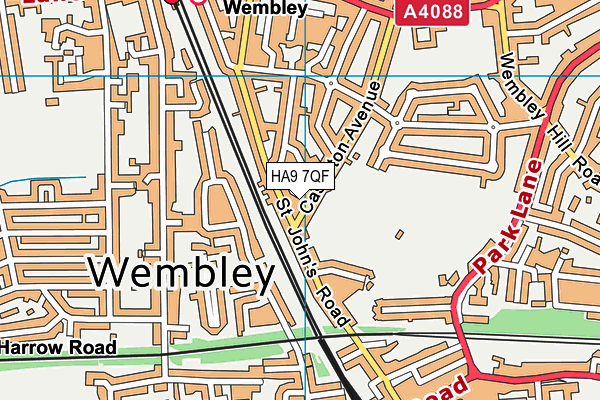 HA9 7QF map - OS VectorMap District (Ordnance Survey) HA9 7QF map - OS VectorMap District (Ordnance Survey)