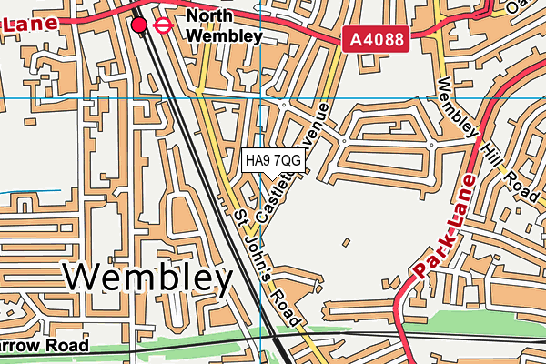 HA9 7QG map - OS VectorMap District (Ordnance Survey) HA9 7QG map - OS VectorMap District (Ordnance Survey)