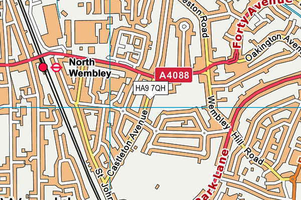 HA9 7QH map - OS VectorMap District (Ordnance Survey) HA9 7QH map - OS VectorMap District (Ordnance Survey)