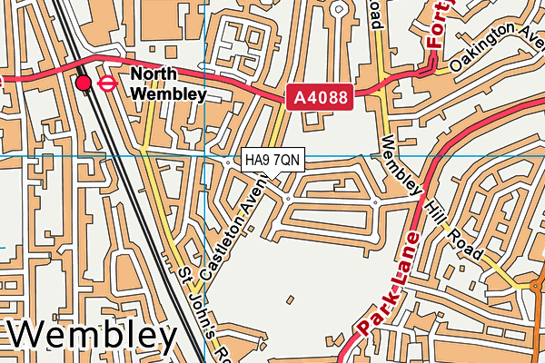 HA9 7QN map - OS VectorMap District (Ordnance Survey) HA9 7QN map - OS VectorMap District (Ordnance Survey)