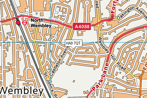 HA9 7QT map - OS VectorMap District (Ordnance Survey) HA9 7QT map - OS VectorMap District (Ordnance Survey)