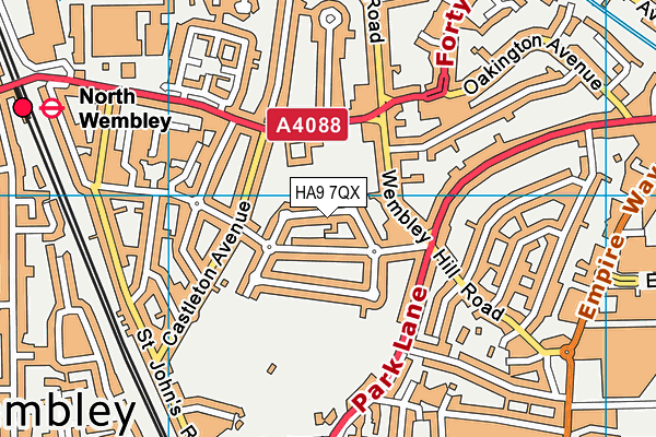HA9 7QX map - OS VectorMap District (Ordnance Survey) HA9 7QX map - OS VectorMap District (Ordnance Survey)
