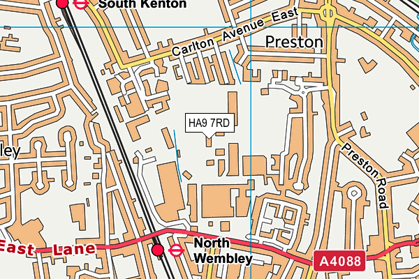 HA9 7RD map - OS VectorMap District (Ordnance Survey) HA9 7RD map - OS VectorMap District (Ordnance Survey)