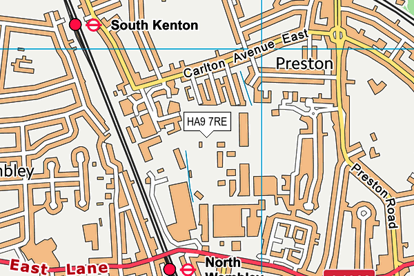 HA9 7RE map - OS VectorMap District (Ordnance Survey) HA9 7RE map - OS VectorMap District (Ordnance Survey)