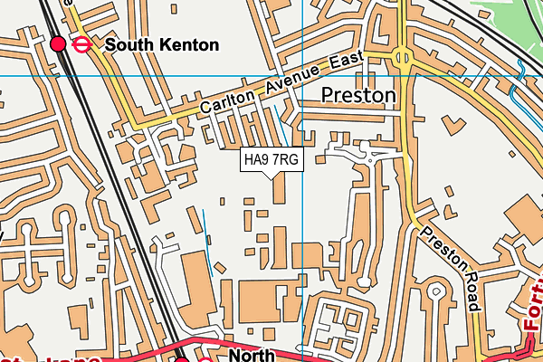 HA9 7RG map - OS VectorMap District (Ordnance Survey) HA9 7RG map - OS VectorMap District (Ordnance Survey)