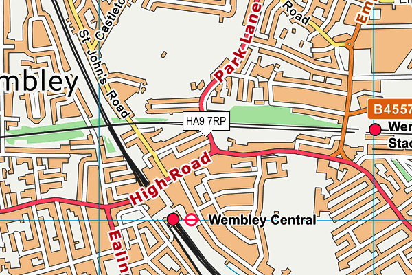 HA9 7RP map - OS VectorMap District (Ordnance Survey) HA9 7RP map - OS VectorMap District (Ordnance Survey)