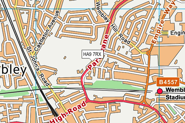 HA9 7RX map - OS VectorMap District (Ordnance Survey) HA9 7RX map - OS VectorMap District (Ordnance Survey)
