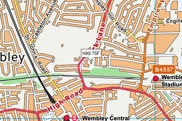 HA9 7SF map - OS VectorMap District (Ordnance Survey) HA9 7SF map - OS VectorMap District (Ordnance Survey)