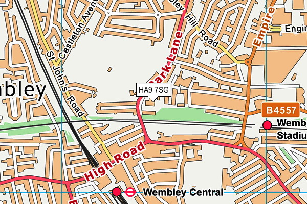 HA9 7SG map - OS VectorMap District (Ordnance Survey) HA9 7SG map - OS VectorMap District (Ordnance Survey)