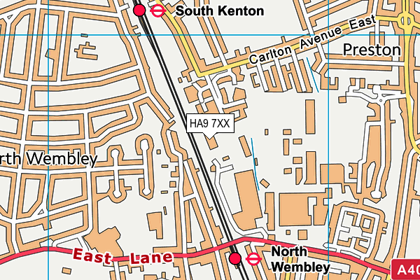 HA9 7XX map - OS VectorMap District (Ordnance Survey) HA9 7XX map - OS VectorMap District (Ordnance Survey)