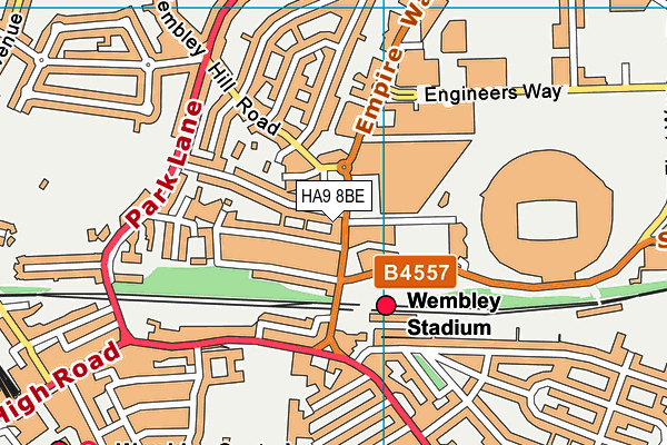 HA9 8BE map - OS VectorMap District (Ordnance Survey) HA9 8BE map - OS VectorMap District (Ordnance Survey)