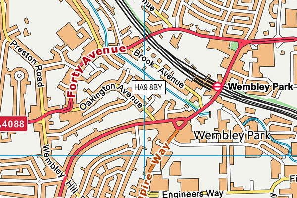 HA9 8BY map - OS VectorMap District (Ordnance Survey) HA9 8BY map - OS VectorMap District (Ordnance Survey)