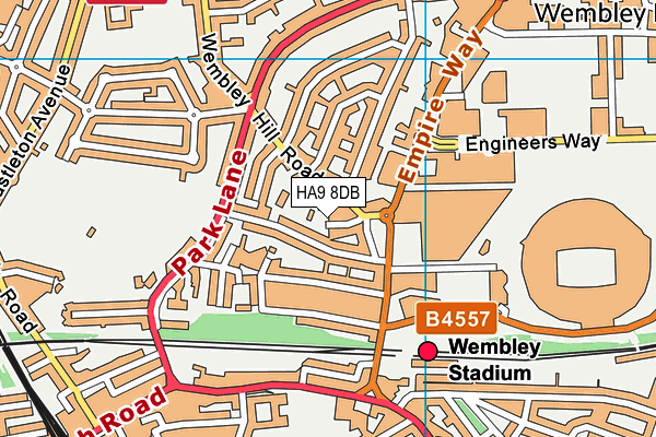 HA9 8DB map - OS VectorMap District (Ordnance Survey) HA9 8DB map - OS VectorMap District (Ordnance Survey)