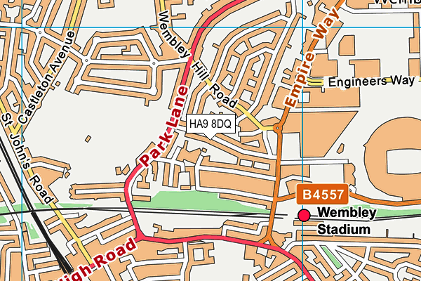 HA9 8DQ map - OS VectorMap District (Ordnance Survey) HA9 8DQ map - OS VectorMap District (Ordnance Survey)