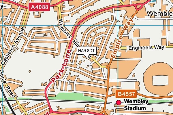 HA9 8DT map - OS VectorMap District (Ordnance Survey)