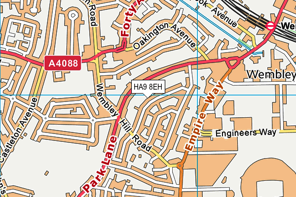 HA9 8EH map - OS VectorMap District (Ordnance Survey) HA9 8EH map - OS VectorMap District (Ordnance Survey)