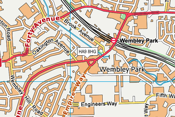 HA9 8HG map - OS VectorMap District (Ordnance Survey) HA9 8HG map - OS VectorMap District (Ordnance Survey)