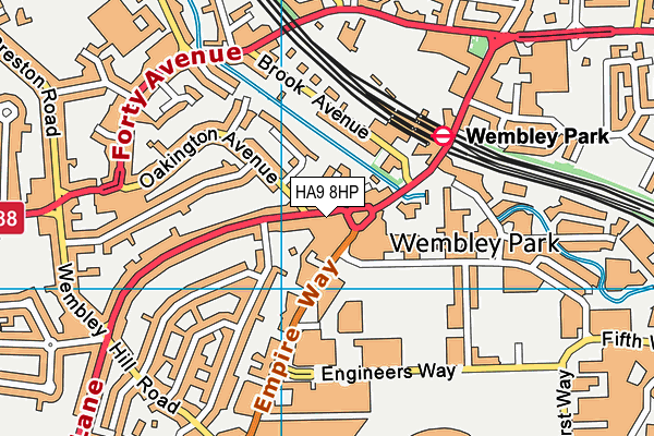 HA9 8HP map - OS VectorMap District (Ordnance Survey) HA9 8HP map - OS VectorMap District (Ordnance Survey)