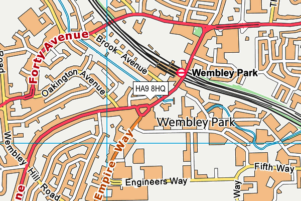 HA9 8HQ map - OS VectorMap District (Ordnance Survey)