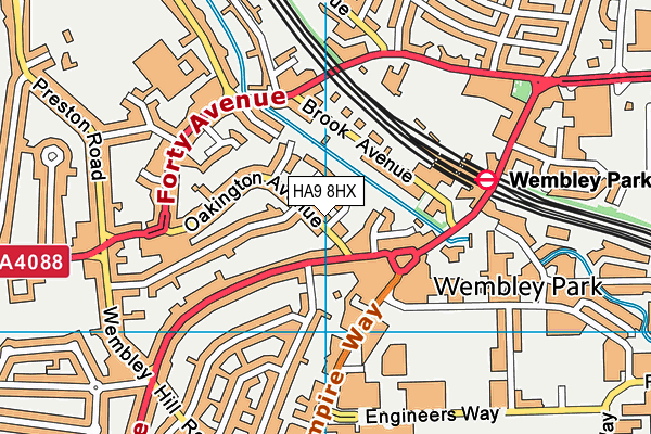 HA9 8HX map - OS VectorMap District (Ordnance Survey) HA9 8HX map - OS VectorMap District (Ordnance Survey)