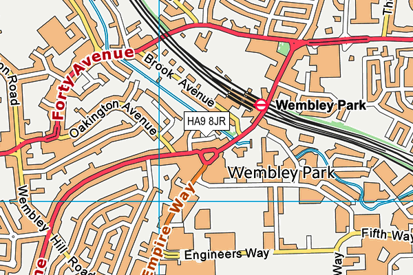 HA9 8JR map - OS VectorMap District (Ordnance Survey) HA9 8JR map - OS VectorMap District (Ordnance Survey)