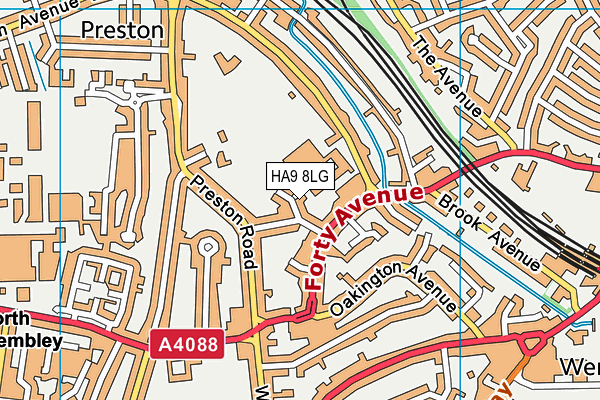 HA9 8LG map - OS VectorMap District (Ordnance Survey) HA9 8LG map - OS VectorMap District (Ordnance Survey)