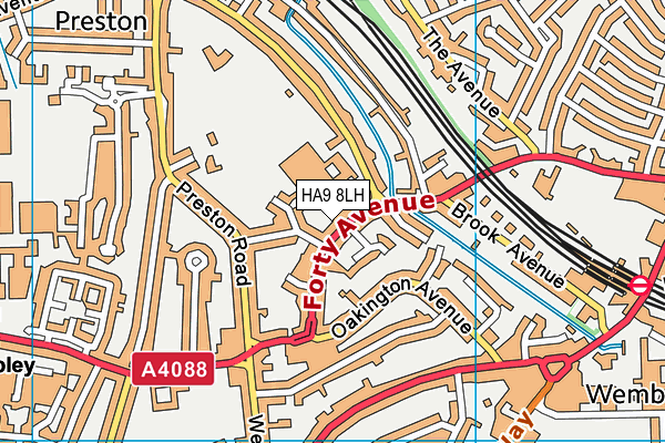 HA9 8LH map - OS VectorMap District (Ordnance Survey) HA9 8LH map - OS VectorMap District (Ordnance Survey)