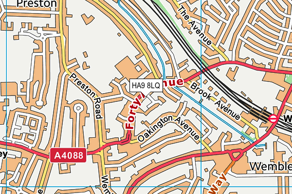 HA9 8LQ map - OS VectorMap District (Ordnance Survey) HA9 8LQ map - OS VectorMap District (Ordnance Survey)