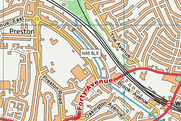 HA9 8LX map - OS VectorMap District (Ordnance Survey) HA9 8LX map - OS VectorMap District (Ordnance Survey)