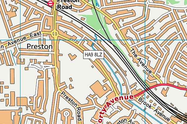 HA9 8LZ map - OS VectorMap District (Ordnance Survey)