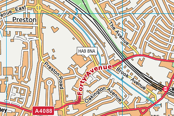 HA9 8NA map - OS VectorMap District (Ordnance Survey) HA9 8NA map - OS VectorMap District (Ordnance Survey)