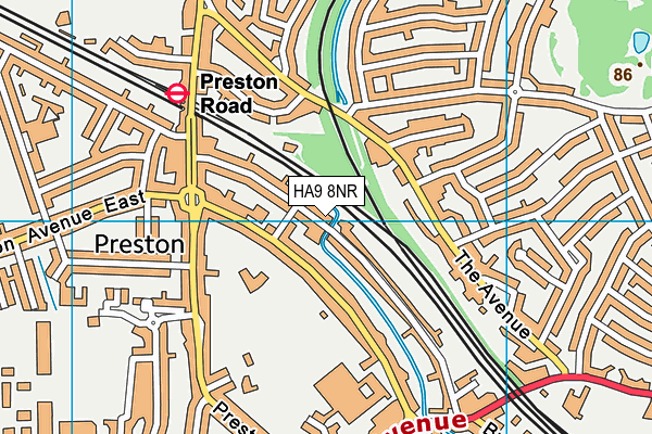 HA9 8NR map - OS VectorMap District (Ordnance Survey) HA9 8NR map - OS VectorMap District (Ordnance Survey)