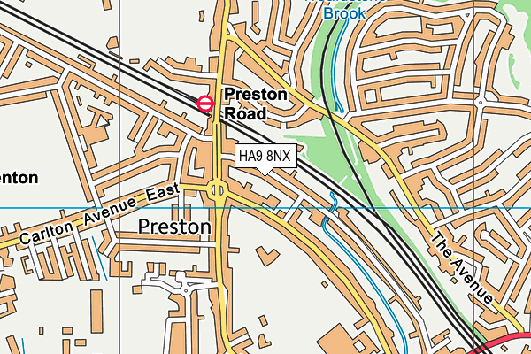 HA9 8NX map - OS VectorMap District (Ordnance Survey)