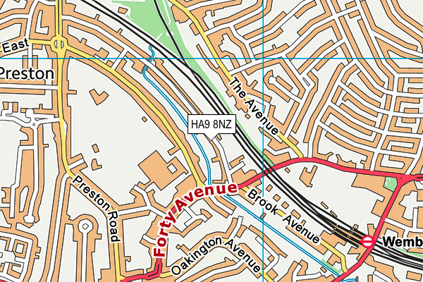 HA9 8NZ map - OS VectorMap District (Ordnance Survey) HA9 8NZ map - OS VectorMap District (Ordnance Survey)