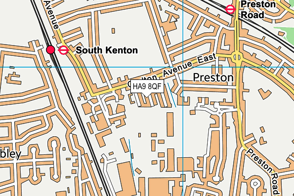 HA9 8QF map - OS VectorMap District (Ordnance Survey) HA9 8QF map - OS VectorMap District (Ordnance Survey)