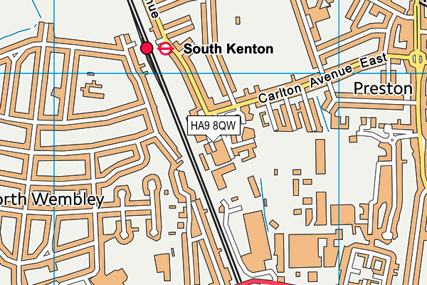 HA9 8QW map - OS VectorMap District (Ordnance Survey) HA9 8QW map - OS VectorMap District (Ordnance Survey)