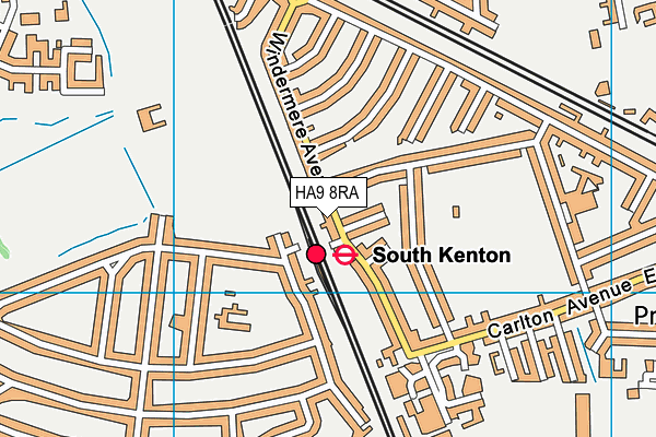 HA9 8RA map - OS VectorMap District (Ordnance Survey)