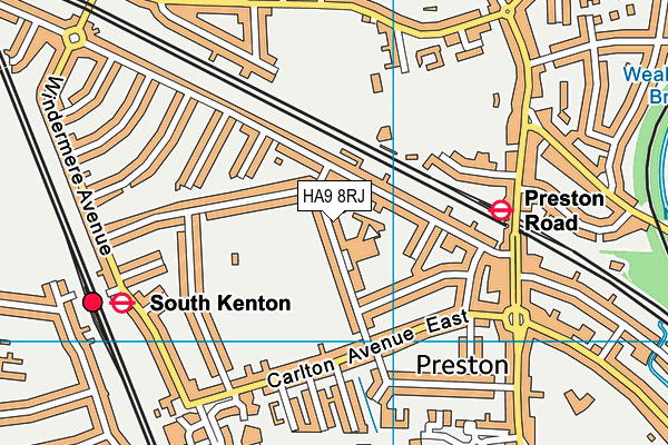 HA9 8RJ map - OS VectorMap District (Ordnance Survey) HA9 8RJ map - OS VectorMap District (Ordnance Survey)